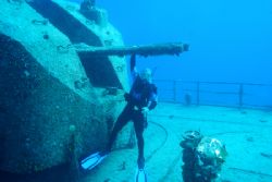Taken in Cayman Brac at the Russian Destroyer. No Flash. by Lee Marple 